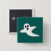 Badge Carré 5 Cm Joli Fantôme (Devant & derrière)