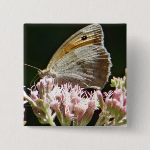 Badge Carré 5 Cm Joli gros papillon