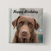 Badge Carré 5 Cm joli laboratoire chocolat (Devant)