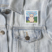 Badge Carré 5 Cm Joli lama (En situation)