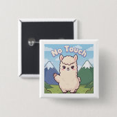 Badge Carré 5 Cm Joli lama (Devant & derrière)