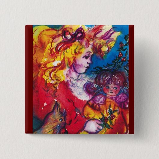 BADGE CARRÉ 5 CM JOLIE DOLL (Devant)