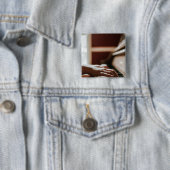 Badge Carré 5 Cm Jolie oeuvre Piano (En situation)