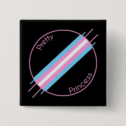 Badge Carré 5 Cm Jolie princesse Pin (Devant)