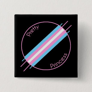 Badge Carré 5 Cm Jolie princesse Pin