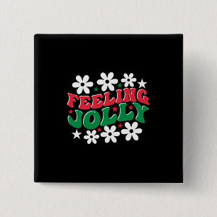 Badge Carré 5 Cm Jolly cadeau de Noël
