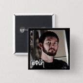 Badge Carré 5 Cm JOSH plus tôt que de plus tard (Devant & derrière)
