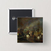 Badge Carré 5 Cm Joshua aux murs de Jéricho (Devant & derrière)