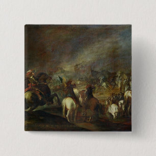 Badge Carré 5 Cm Joshua aux murs de Jéricho