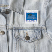Badge Carré 5 Cm Jouer à une bataille Royale (En situation)