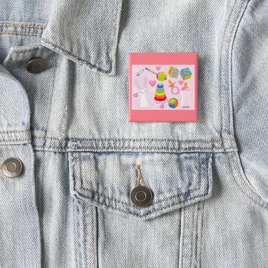 Badge Carré 5 Cm Jouets pour bébés et articles de première nécessit