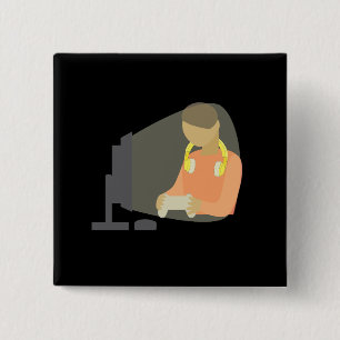 Badge Carré 5 Cm Joueur