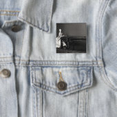 Badge Carré 5 Cm Joueur de dulcimer (En situation)