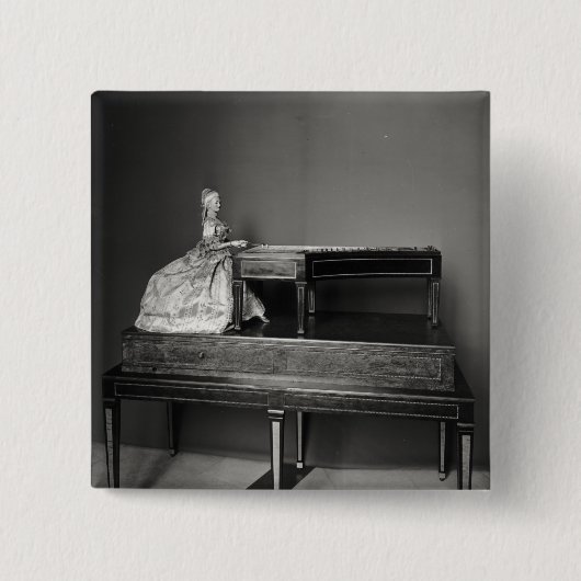 Badge Carré 5 Cm Joueur de dulcimer (Devant)