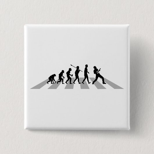 Badge Carré 5 Cm Joueur d'ukulélé (Devant)