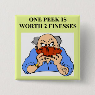 Badge Carré 5 Cm joueur en double de jeu de pont