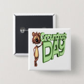 Badge Carré 5 Cm Jour de Groundhogs (Devant & derrière)