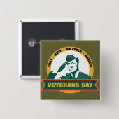Badge Carré 5 Cm Jour de Veterens (Devant & derrière)