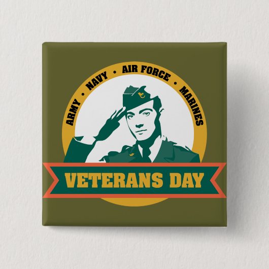 Badge Carré 5 Cm Jour de Veterens (Devant)