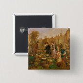 Badge Carré 5 Cm Jour du marché (Devant & derrière)