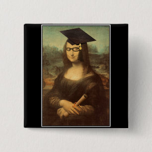 Badge Carré 5 Cm Journée des diplômes de Mona Lisa