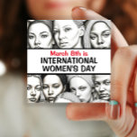 Badge Carré 5 Cm Journée internationale de la femme - 8 mars #IWD20<br><div class="desc">Le 8 mars est la Journée internationale de la femme. #IWD2024 #InspireInclusion. Faites passer le mot et montrez votre soutien à l'égalité et au progrès en utilisant ce bouton.</div>