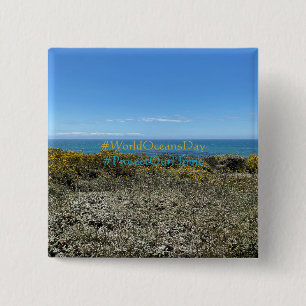 Badge Carré 5 Cm Journée mondiale des océans