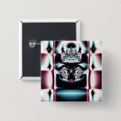 Badge Carré 5 Cm Joyau de la couronne (Devant & derrière)