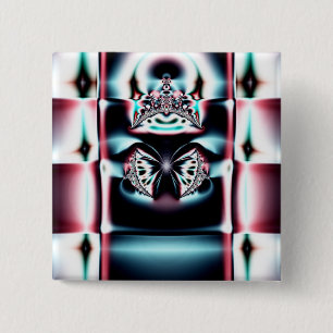 Badge Carré 5 Cm Joyau de la couronne