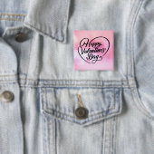 Badge Carré 5 Cm Joyeuse Saint-Valentin-23823 (En situation)