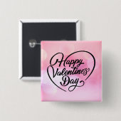 Badge Carré 5 Cm Joyeuse Saint-Valentin-23823 (Devant & derrière)