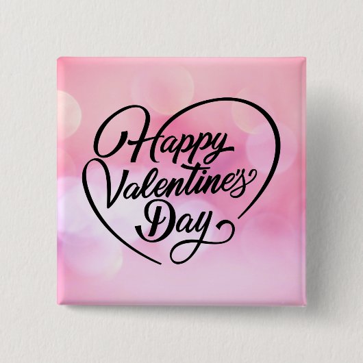 Badge Carré 5 Cm Joyeuse Saint-Valentin-23823 (Devant)