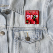 Badge Carré 5 Cm Joyeuses fêtes_ (En situation)