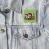 Badge Carré 5 Cm Joyeux Christmouse (En situation)
