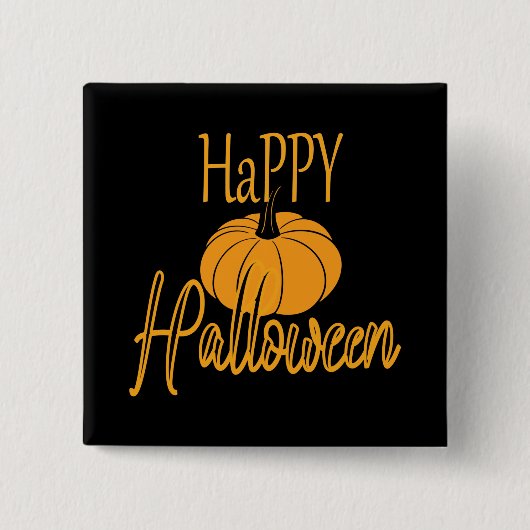 Badge Carré 5 Cm Joyeux Halloween (Devant)