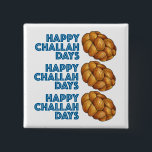 Badge Carré 5 Cm Joyeux Jours de Challah Chanukah Hanoukka Pain Pai<br><div class="desc">Button présente une illustration originale d'une miche de pain tressé de challah,  avec HAPPY CHALLAH DAYS dans une police amusante! Idéal pour les cadeaux d'Hanoukka. Ne vois-tu pas ce que tu cherches ? Vous avez besoin d'aide pour la personnalisation ? Contactez Rebecca pour avoir quelque chose conçu pour vous.</div>