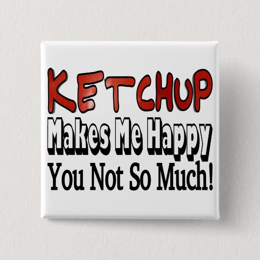 Badge Carré 5 Cm Joyeux Ketchup (Devant)