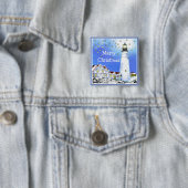 Badge Carré 5 Cm Joyeux Noël (En situation)