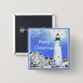 Badge Carré 5 Cm Joyeux Noël (Devant & derrière)