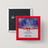 Badge Carré 5 Cm Joyeux Noël (Devant & derrière)