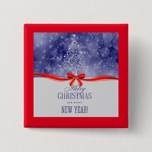 Badge Carré 5 Cm Joyeux Noël (Devant)