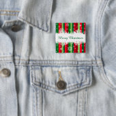 Badge Carré 5 Cm Joyeux Noël (En situation)