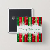 Badge Carré 5 Cm Joyeux Noël (Devant & derrière)