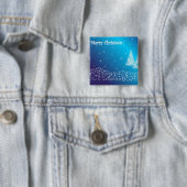 Badge Carré 5 Cm Joyeux Noël (En situation)