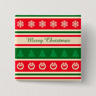 Badge Carré 5 Cm Joyeux Noël