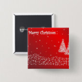 Badge Carré 5 Cm Joyeux Noël (Devant & derrière)