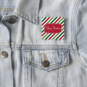 Badge Carré 5 Cm Joyeux Noël (En situation)