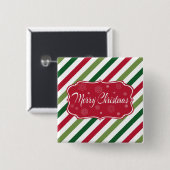 Badge Carré 5 Cm Joyeux Noël (Devant & derrière)