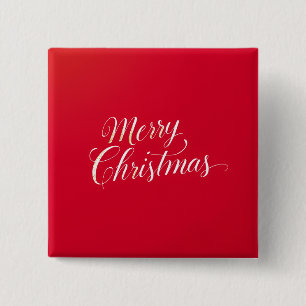 Badge Carré 5 Cm Joyeux Nouvel An Joyeux Noël Période des Fêtes