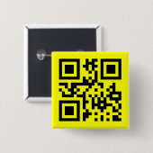 Badge Carré 5 Cm ‹ Joyeux visage souriant Emoji — Code QR (Devant & derrière)
